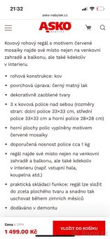 Prodám kovový rohový stojan - 3