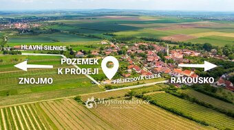 Prodej stavebního pozemku, 1 544 m2 - Hnanice, okr Znojmo - 3