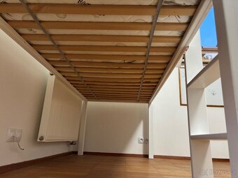 Vysoká postel masiv buk bílá 200x90 - 3