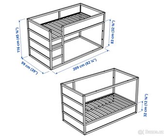Dětská oboustranná postel-IKEA - 3