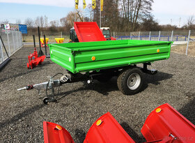 Vlečka za traktor nebo malotraktor, nájezdová brzda - 2 tuny - 3