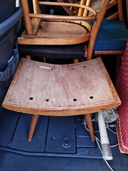 Starožitné retro stoličky - dva kusy - 3