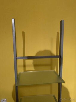 Kovový regál se skleněnými policemi – 175 cm, Olomouc - 3