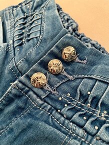 Dívčí džíny s ozdobnými kamínky vel. 128 - 3