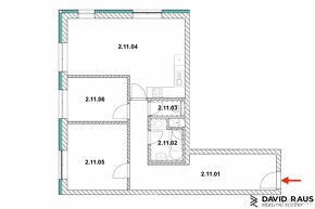 Prodej bytu 3+kk, celková výměra 66,85 m2, Nové Město na Mor - 3