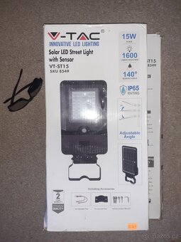 LED solární pouliční svítidlo 15W, 1600lm, IP65 - 3