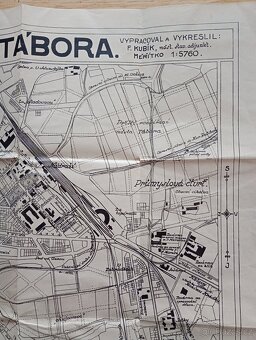 Orientační mapa Tábor, z r. 1920 - 3