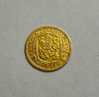 ZLATÝ ČESKOSLOVENSKÝ DUKÁT 1931 S RAŽEBNÍM LESKEM - 3
