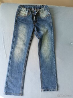 Dětské kalhoty/džíny vel. 140 NOVÉ - 3