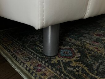 Kožená bílá sedačka / gauč IKEA - 3