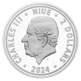 Stříbrná uncová investiční mince Český lev 2024 kolor proof - 3