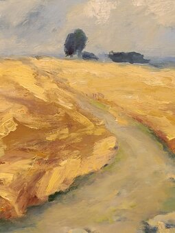 Obraz Jaromír Hynšt, Žně přicházejí, olej plátno 52x67 - 3
