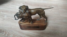 Bronzová soška - lovecký pes - 3