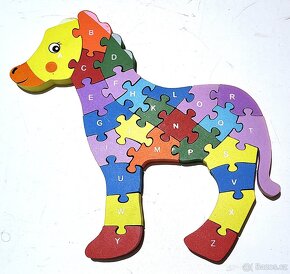 VZDĚLÁVACÍ ŽIRAFA DŘEVĚNÉ PUZZLE ABECEDA I ČÍSLA (NOVÉ) - 3