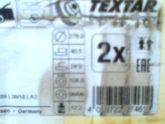 brzdové kotouče,Ssang Yong,2.9d,88kW,NOVÉ,zn.Textar,Germany - 3