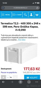 🧱 Tvarnice Termalica T2,5–400 – 65 ks, NOVÉ – 120 Kč/ks - 3