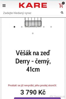 Nástěnný věšák KARE NOVÝ - 3