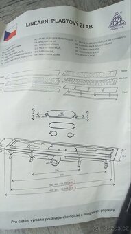 Sprchový odtokový žlab 850 mm - 3