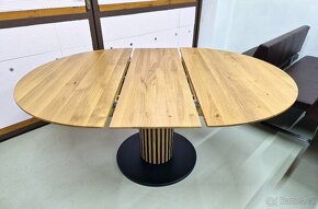 Nový rozkládací stůl dub masiv 130+40 cm - 3