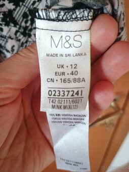 Letní šaty zn. Marks and Spencer, vel. 40 - 3