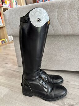 Dětské jezdecké kožené boty QHP vel.37 - 3