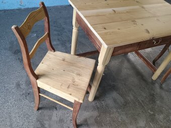 starý set židle - stůl - 3