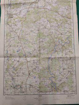 Prodám vojenskou mapu z roku 1956 - 3