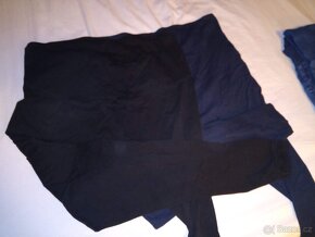 Těhotenské kalhoty a legíny L-XXL / 42-44-50 modré, černé - 3