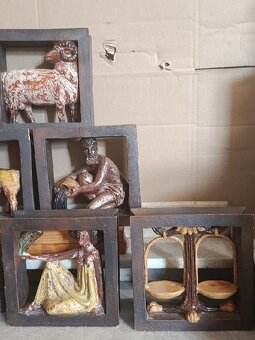 Staré dekoratívní keramické kachle - 3