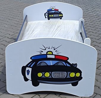 Dětská postel s matrací 180x90cm POLICIE - 3