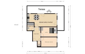 Pronájem bytu 3+kk 70m2, terasa 31 m2, ev.č. 01746103 - 3