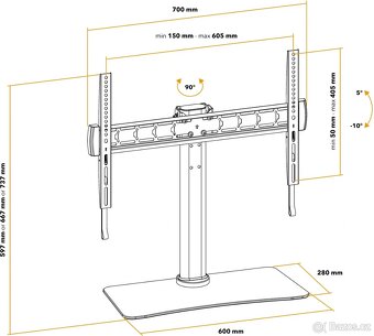 AlzaErgo TV Stand TTS310 32"-55" black - 3