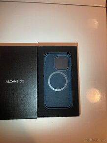 Alcantarové pouzdro pro iPhone 15 pro,modré - 3