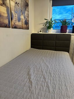 Boxspring postel 120x200 šedá antracit - 3