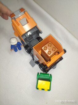 Lego duplo 5637 popelářské auto oranžové - 3