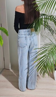 Modré rifle široké roztrhané džíny vel 36 - 3