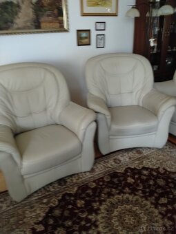 Prodám sedací soupravu Bergen kožená 3+1+1 - 3