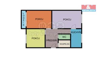 Prodej bytu 3+1, 74 m², Lanškroun, ul. B. Martinů - 3