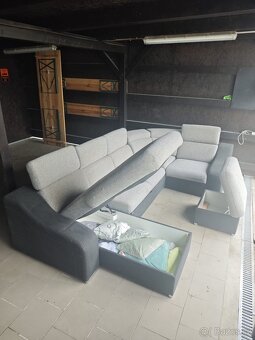 Rozkládací sedací souprava s úložným prostorem - 3