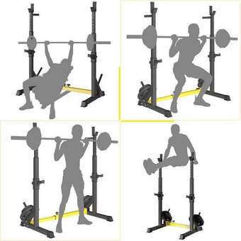 Multifunkční stojan na dřepy, benchpress, bradla - 3