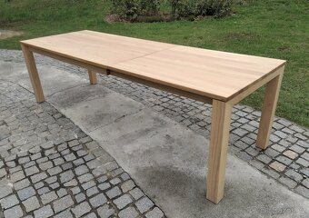 Rozkládací stůl bělený dub masiv 90x160+100cm - 3