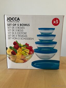 Sada pěti skleněných misek - 3