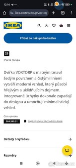 Ikea Voxtorp šedý dvířka 60x80 a 60x40 - 3