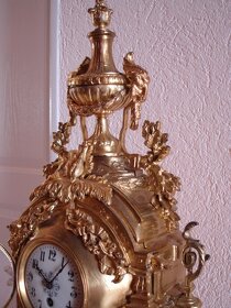 Bronzové, krbový hodiny,Francie 1850 - 3