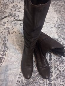 Dámské kožené kozačky vel. 38, Made in Italy - 3