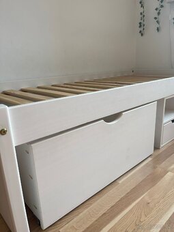 Postel 90x200 masiv-bílý lak - 3