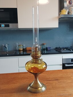 STAROŽITNÁ ART DECO PETROLEJOVÁ LAMPA GAUDARD, 20.–30. LÉTA - 3