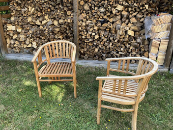 Zahradní židle, teak - 3