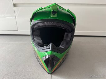 Dětská helma na motorku Mejia Cross světle zelená lesklá S - 3