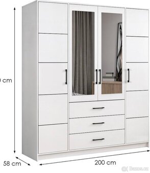 Šatní skříň bílá - 3